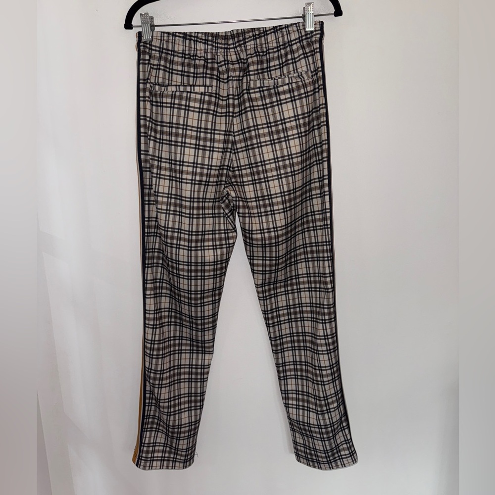 β¨ Urban Outfitters Menβs Plaid Track Pants β Tan/Black β Size S β¨ - Picture 6 of 12